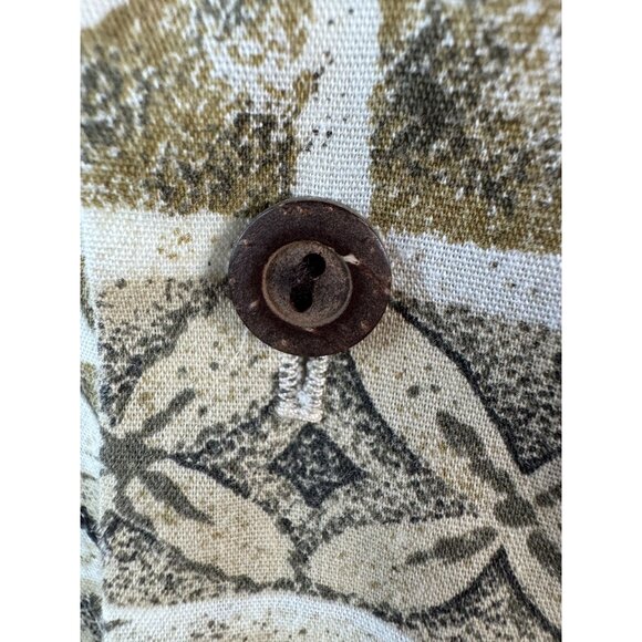 Ho Aloha Made In Hawaii Mens Beige Hawaiian Shirt - Picture 14 of 16